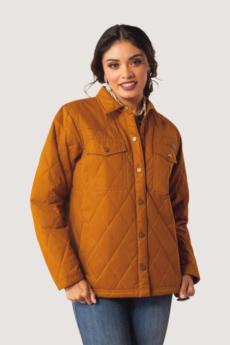 Ariat, Grizzly Quilted Barn Jacket, Chestnut
